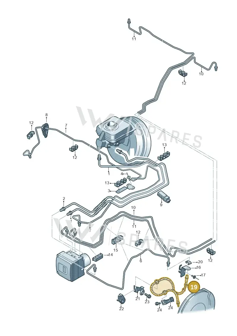 4G0611707J — Audi A7 Sportback (2014-2018) diagram 711611200, position 19