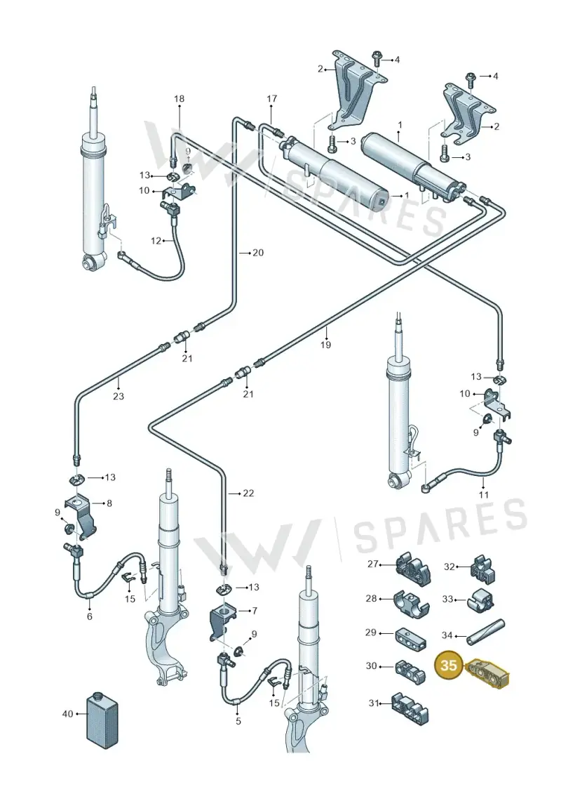 4G0611797 — Audi RS4 Avant (2017-) diagram 847616300, position 35