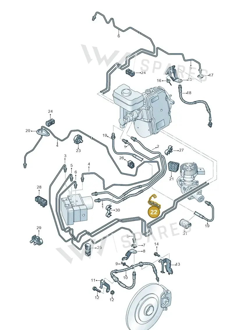 4G0611797 — Audi Q8 Quattro 3,0 (2018-) diagram 859611250, position 22