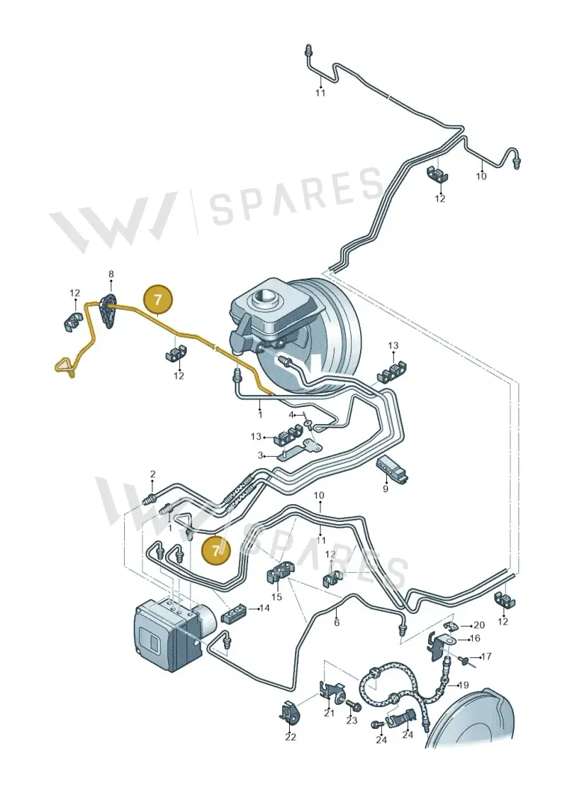 4G0614724S — Audi A7 Sportback (2014-2018) diagram 711611200, position 7