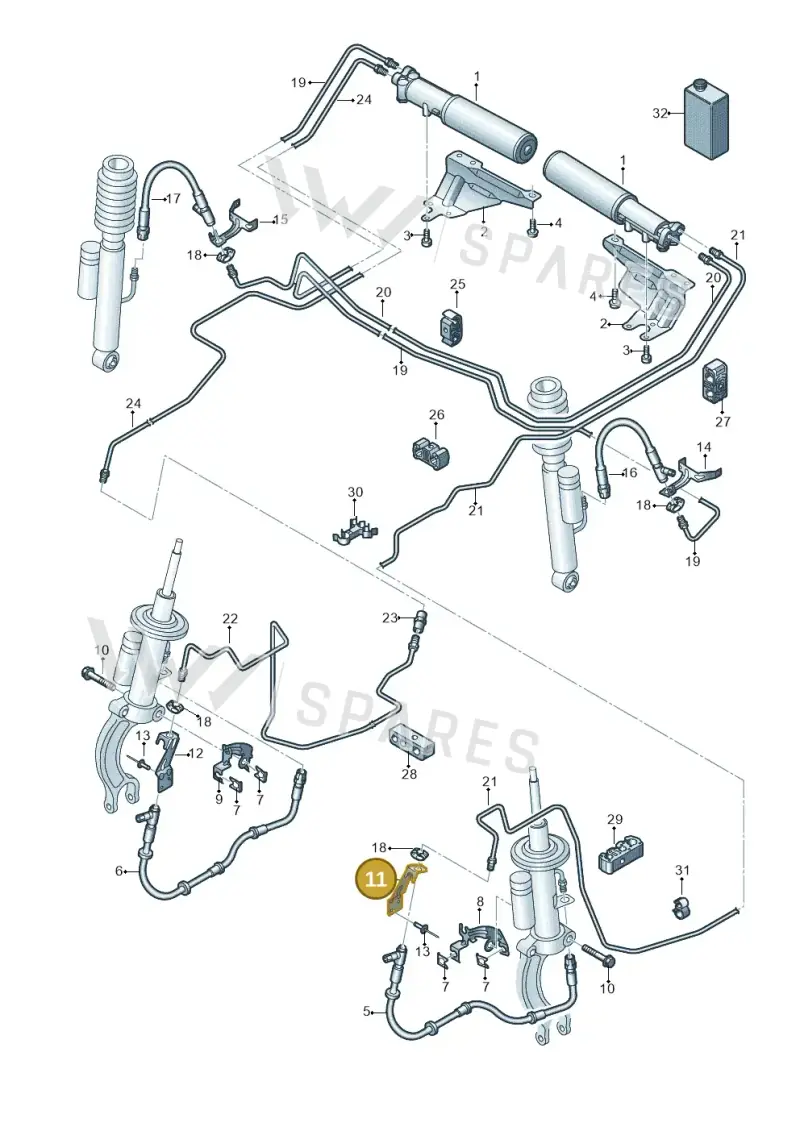 4G0616273 — Audi RS6 Avant (2013-2018) diagram 758616400, position 11