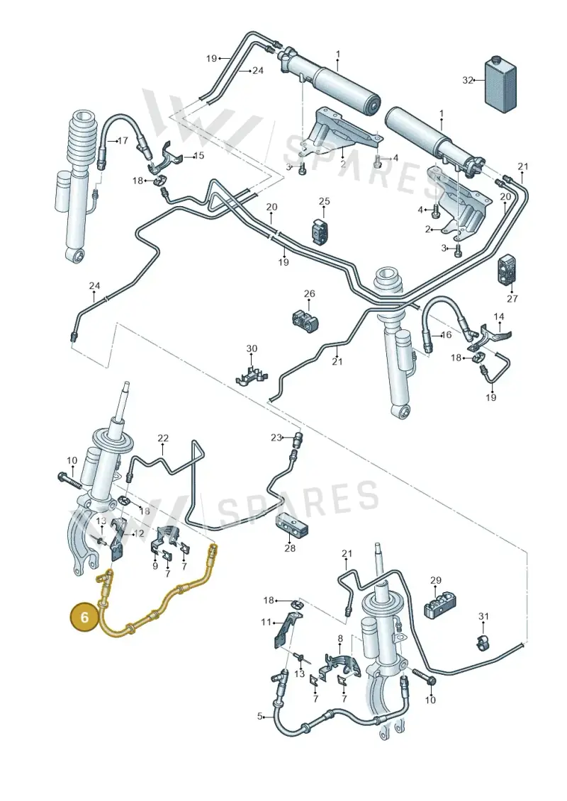 4G0616712M — Audi RS6 Avant (2013-2018) diagram 758616400, position 6