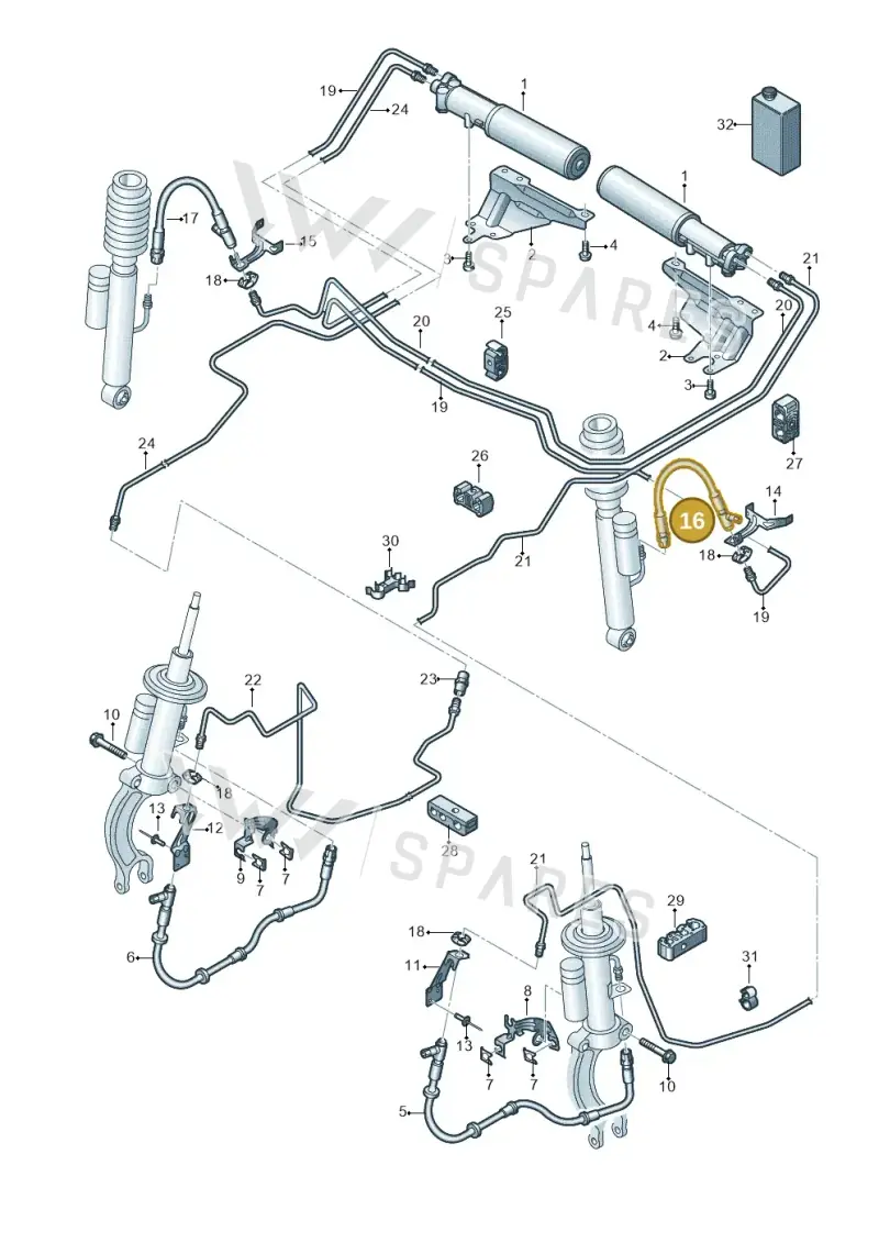 4G0616715F — Audi RS6 Avant (2013-2018) diagram 758616400, position 16