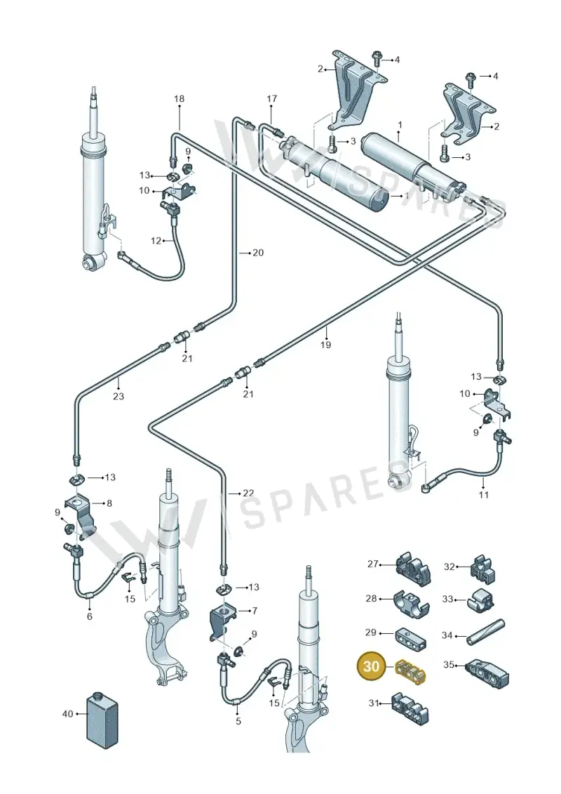 4G0616739A — Audi RS4 Avant (2017-) diagram 847616300, position 30