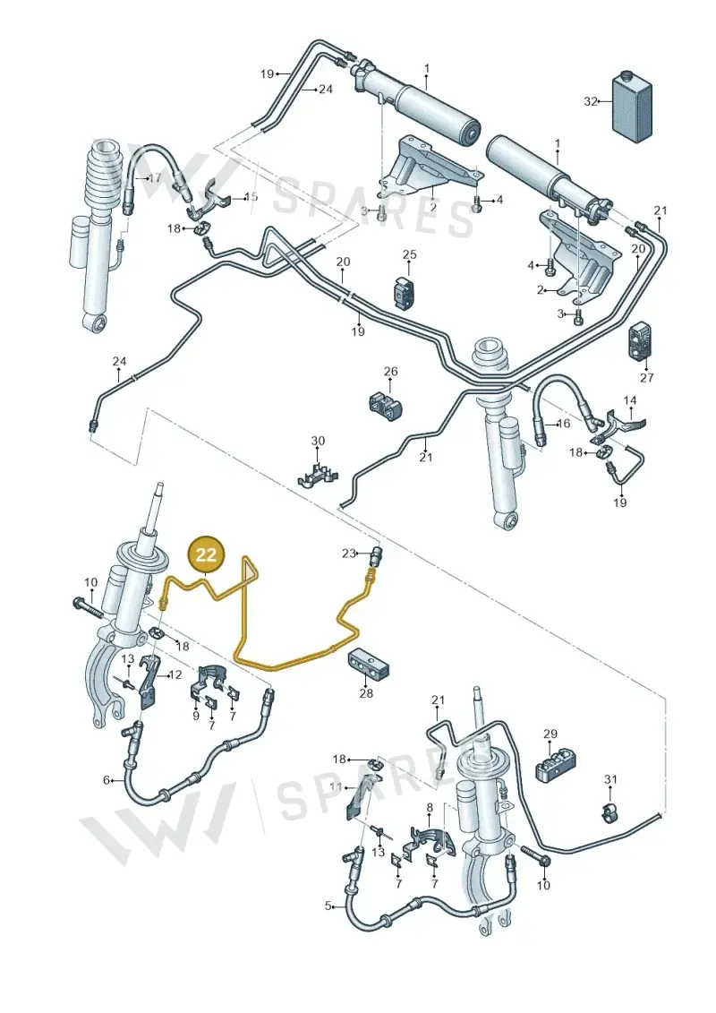 4G0616862F — Audi RS7 Sportback (2013-2018) diagram 758616400, position 22