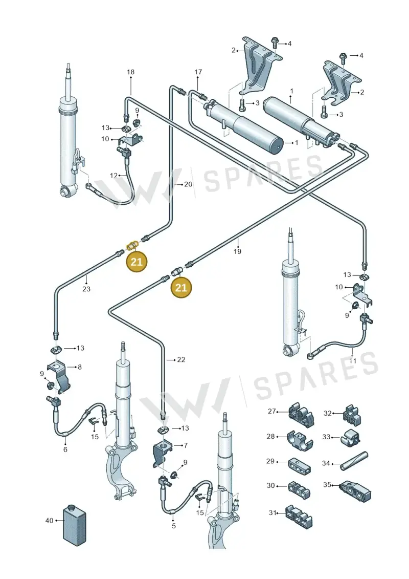 4G0616868 — Audi RS4 Avant (2017-2025) diagram 847616300, position 21