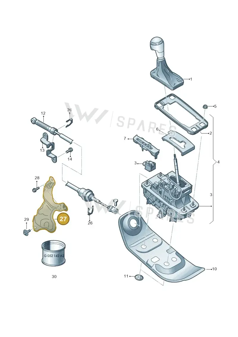 4G0713385A — Audi RS6 Avant (2013-2018) diagram 758713100, position 27