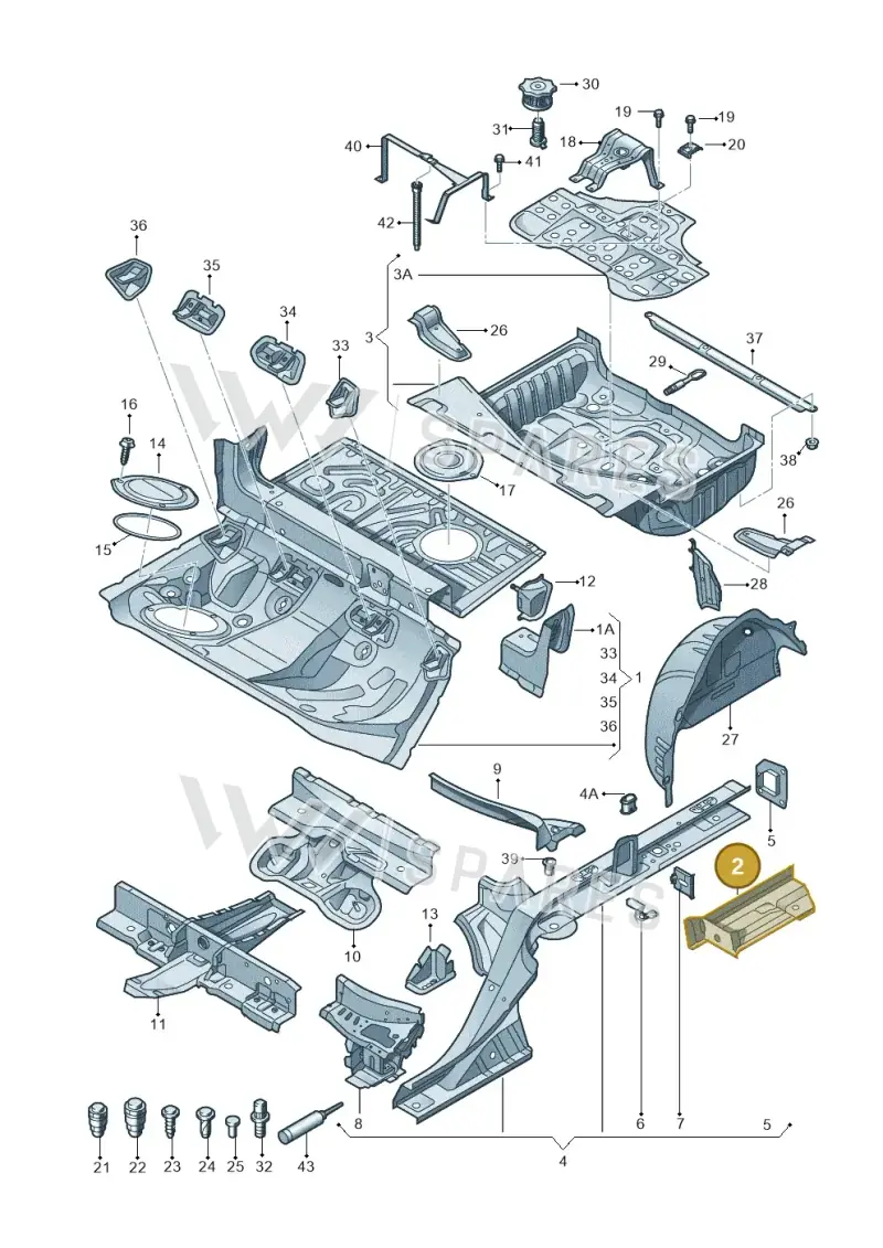 4G0802089TA — Audi A7 Sportback (2014-2018) diagram 711803500, position 2