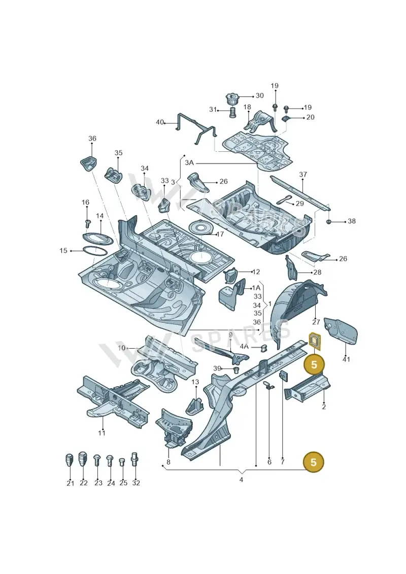 4G0804473 — Audi A6 1.8 (2015-2019) diagram 887803060, position 5