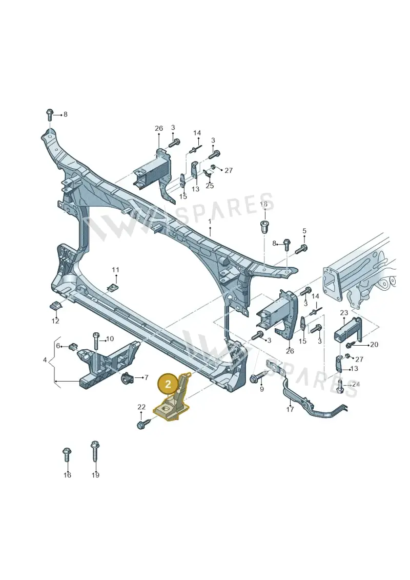 4G0805201B — Audi RS6 Avant (2013-2018) diagram 758805000, position 2