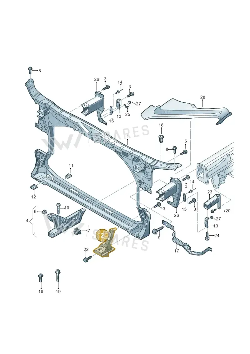 4G0805202B — Audi RS7 Sportback (2013-2018) diagram 765805000, position 2