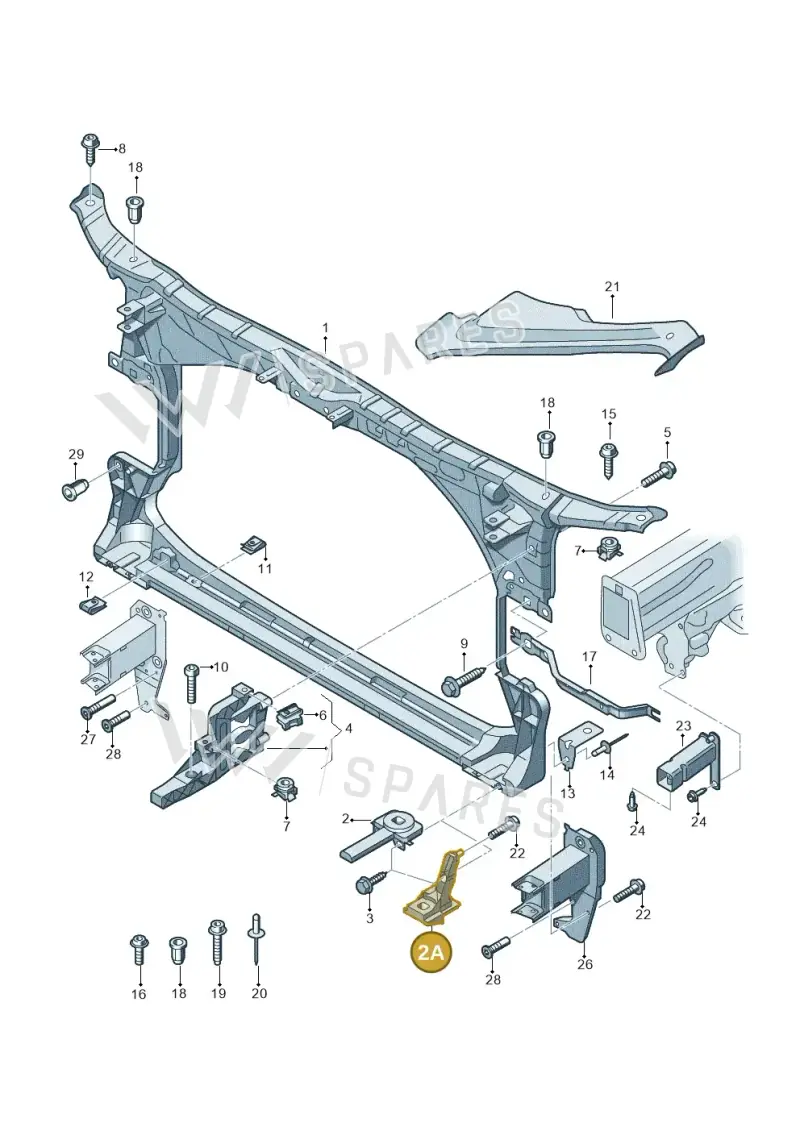 4G0805202B — Audi A7 Sportback (2014-2018) diagram 711805000, position 2A