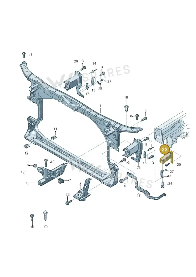 4G0805527A — Audi RS6 Avant (2013-2018) diagram 758805000, position 23