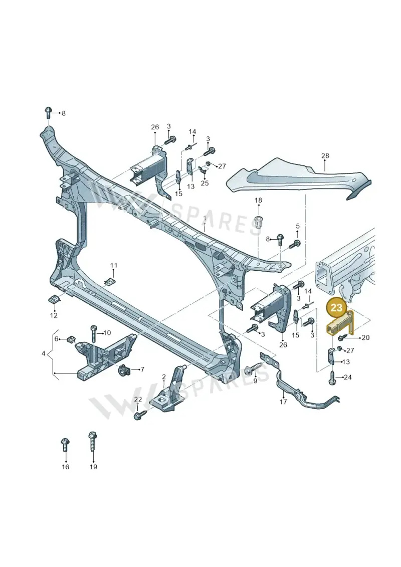 4G0805527A — Audi RS7 Sportback (2013-2018) diagram 765805000, position 23