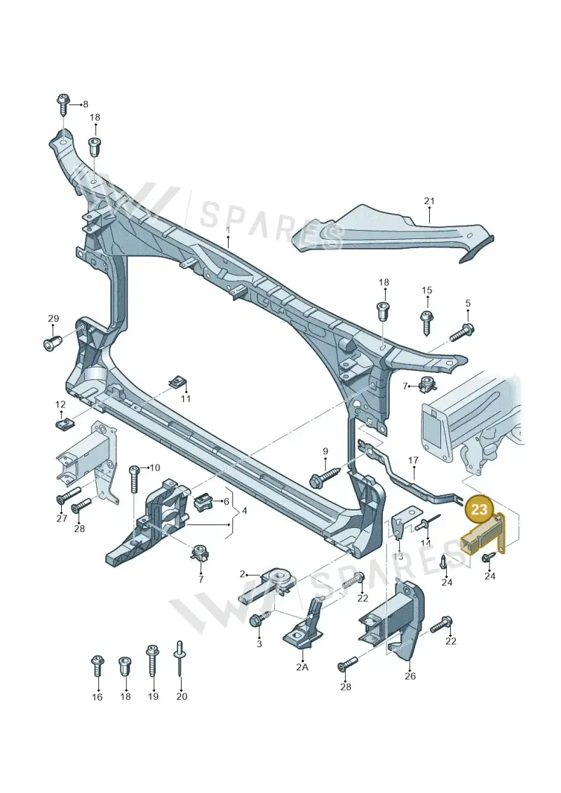 4G0805527A — Audi A7 Sportback (2014-2018) diagram 711805000, position 23