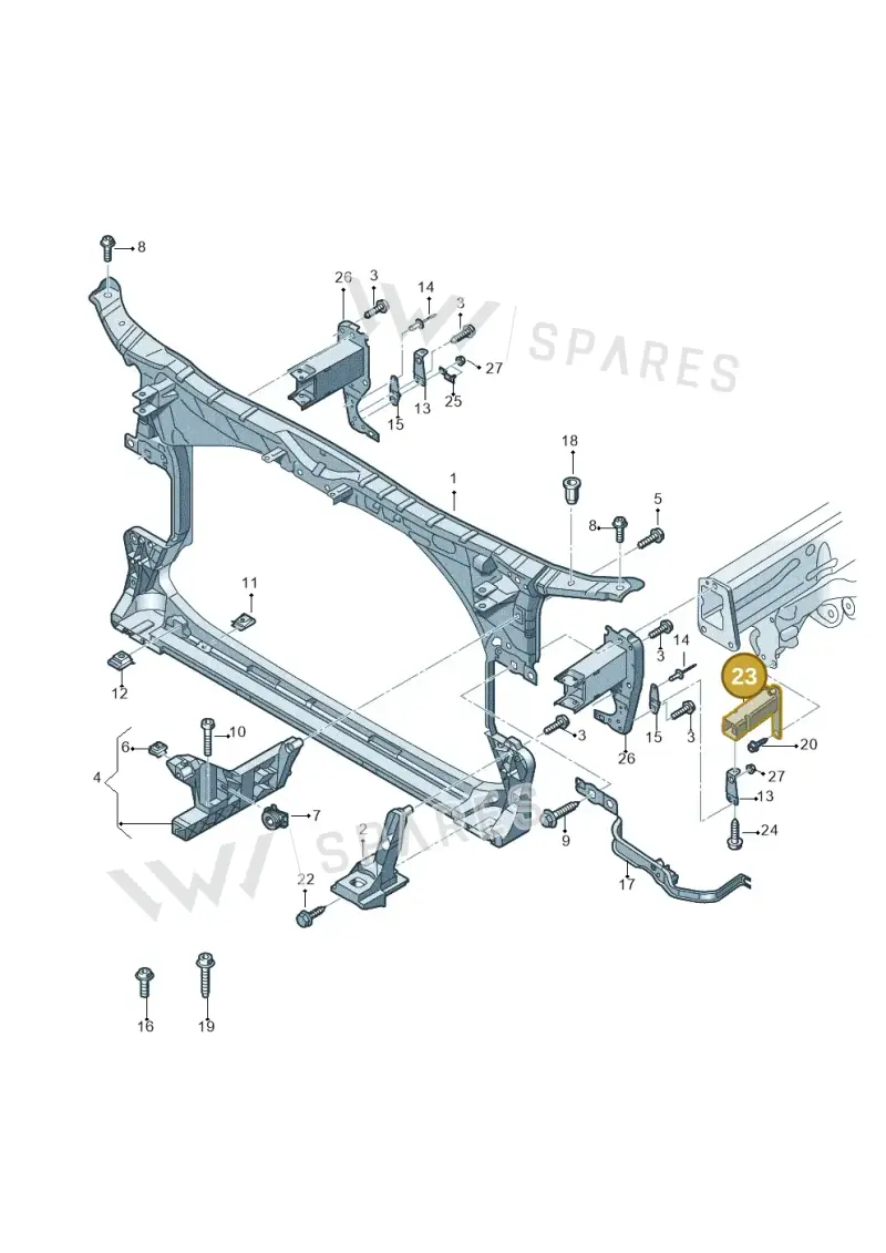 4G0805528A — Audi RS6 Avant (2013-2018) diagram 758805000, position 23