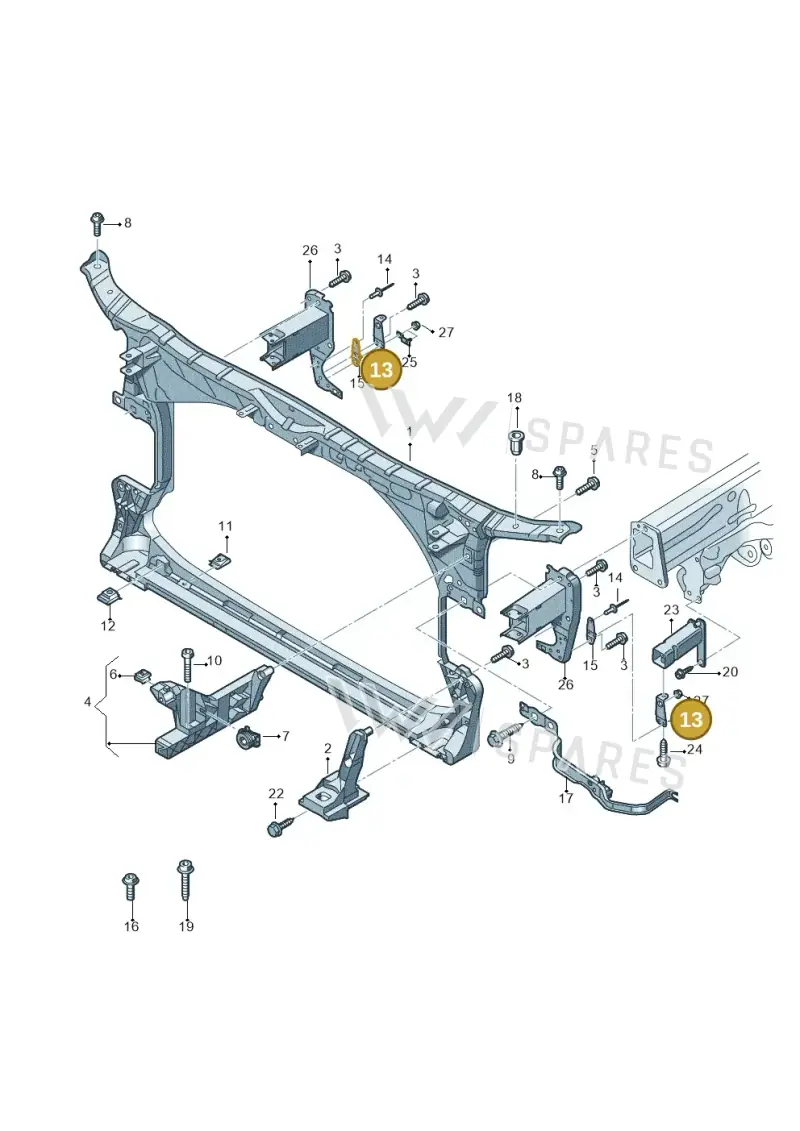 4G0805543B — Audi RS6 Avant (2013-2018) diagram 758805000, position 13