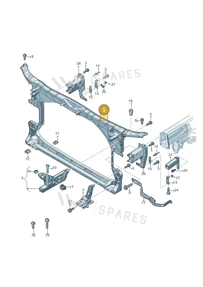 4G0805594A — Audi RS6 Avant (2013-2018) diagram 758805000, position 1