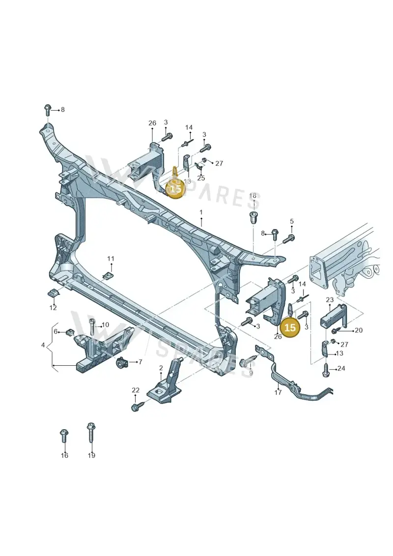 4G0805664 — Audi RS6 Avant (2013-2018) diagram 758805000, position 15