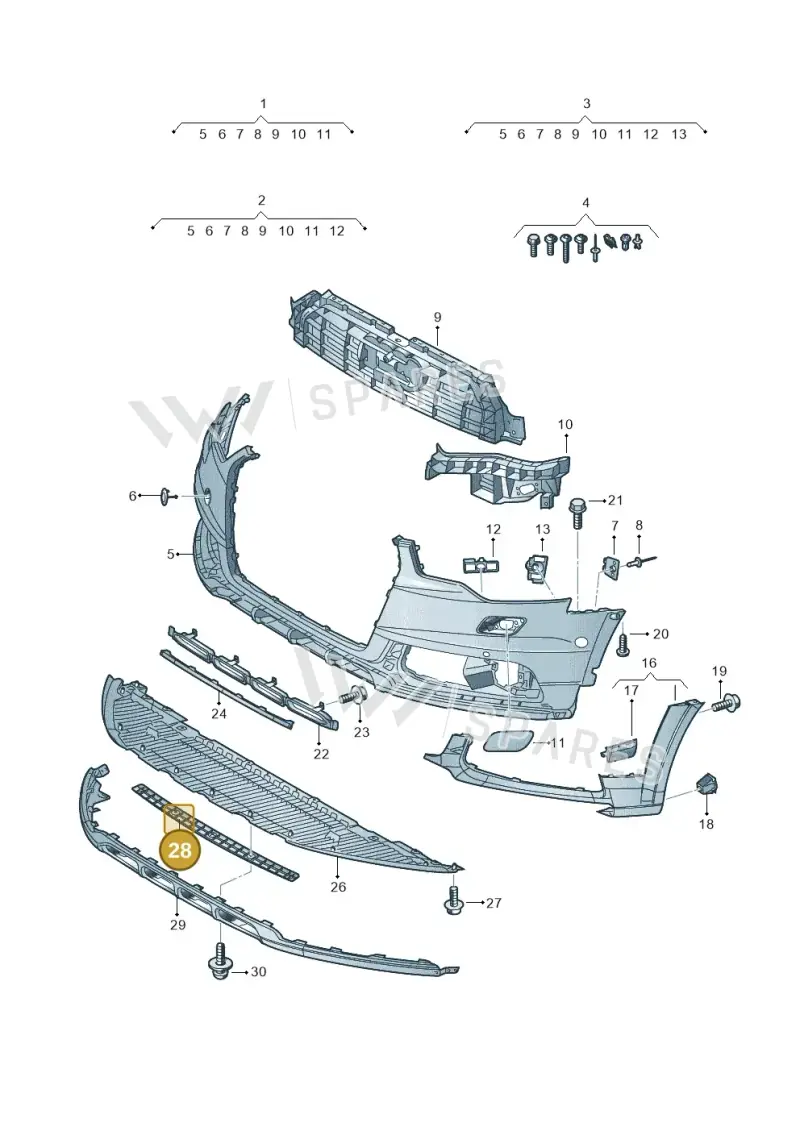 4G0807110A — Audi A6 Avant (2012-2018) diagram 738807150, position 28