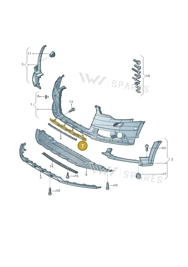 4G0807683A — Audi A6 Avant (2012-2018) diagram 738807100, position 7