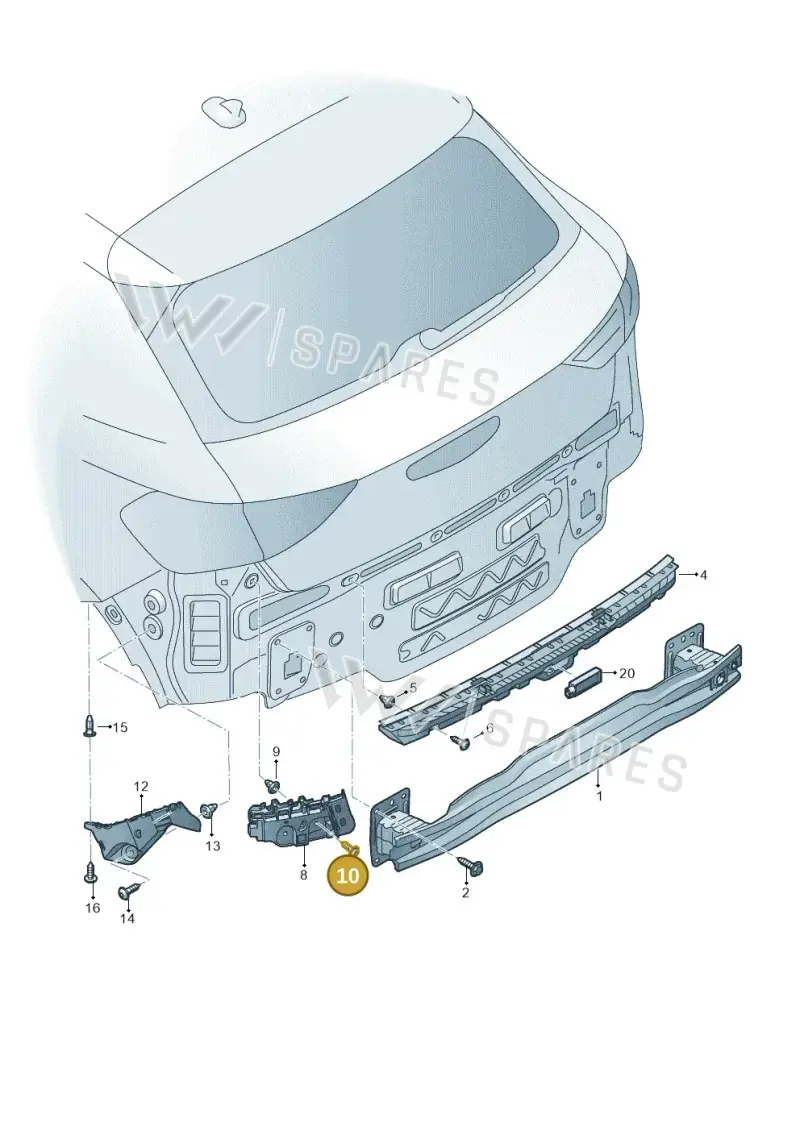 4G0807932 — Audi A1 Sportback (2018-2025) diagram 592807500, position 10