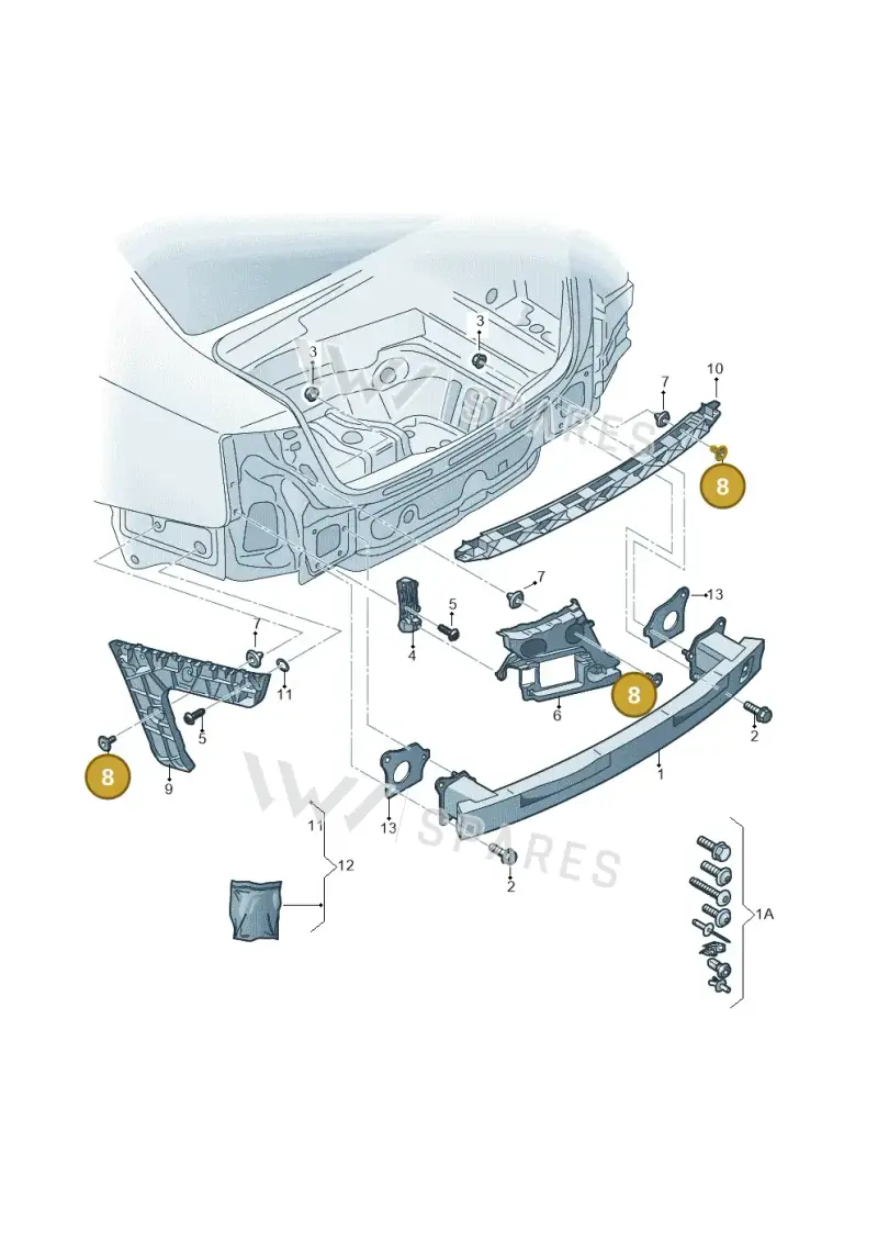 4G0807932 — Audi A6 L 2.0 (2011-2013) diagram 717807500, position 8