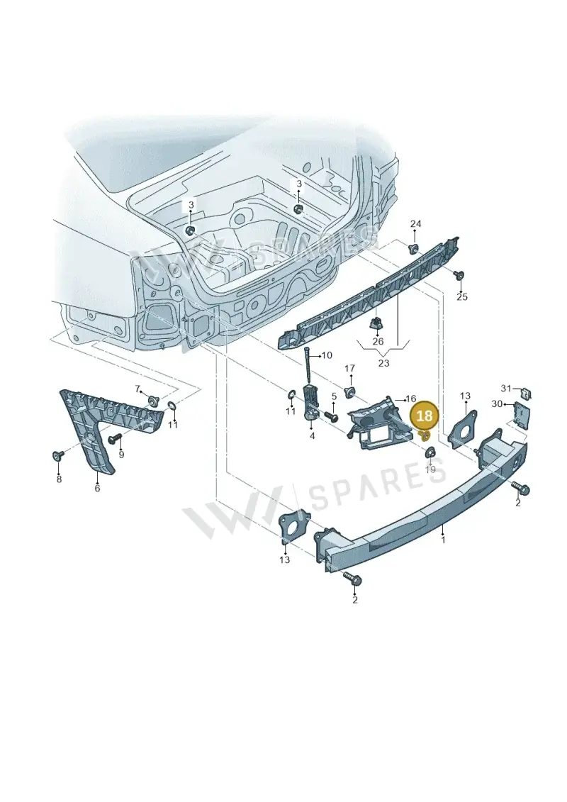 4G0807932 — Audi A6 Avant (2012-2018) diagram 738807500, position 18