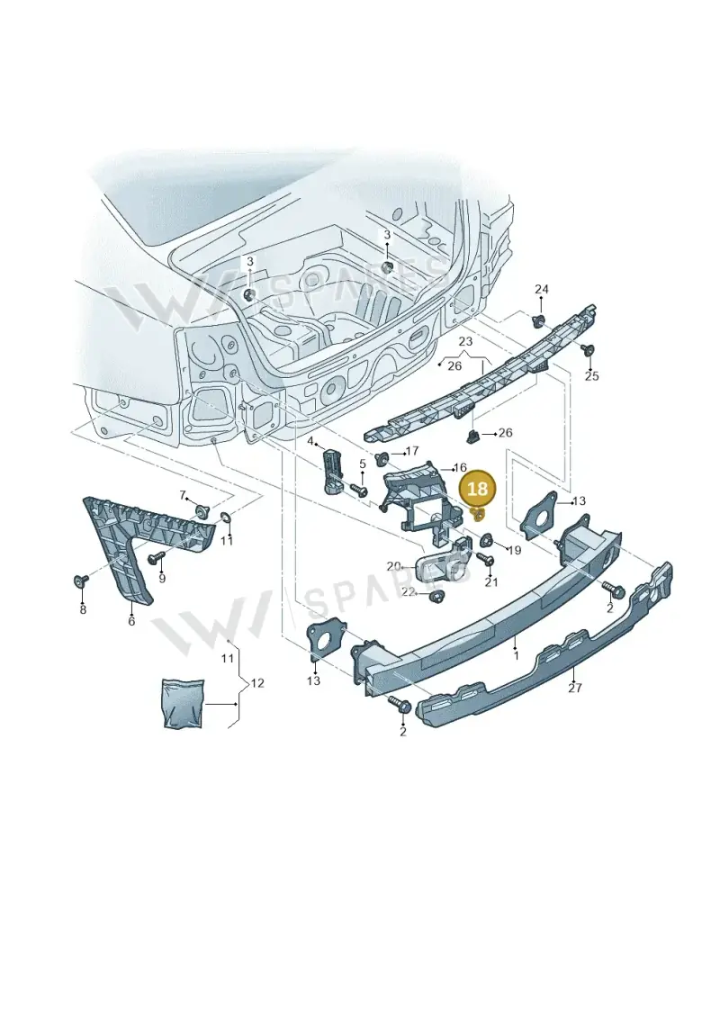 4G0807932 — Audi RS6 Avant (2013-2018) diagram 758807500, position 18