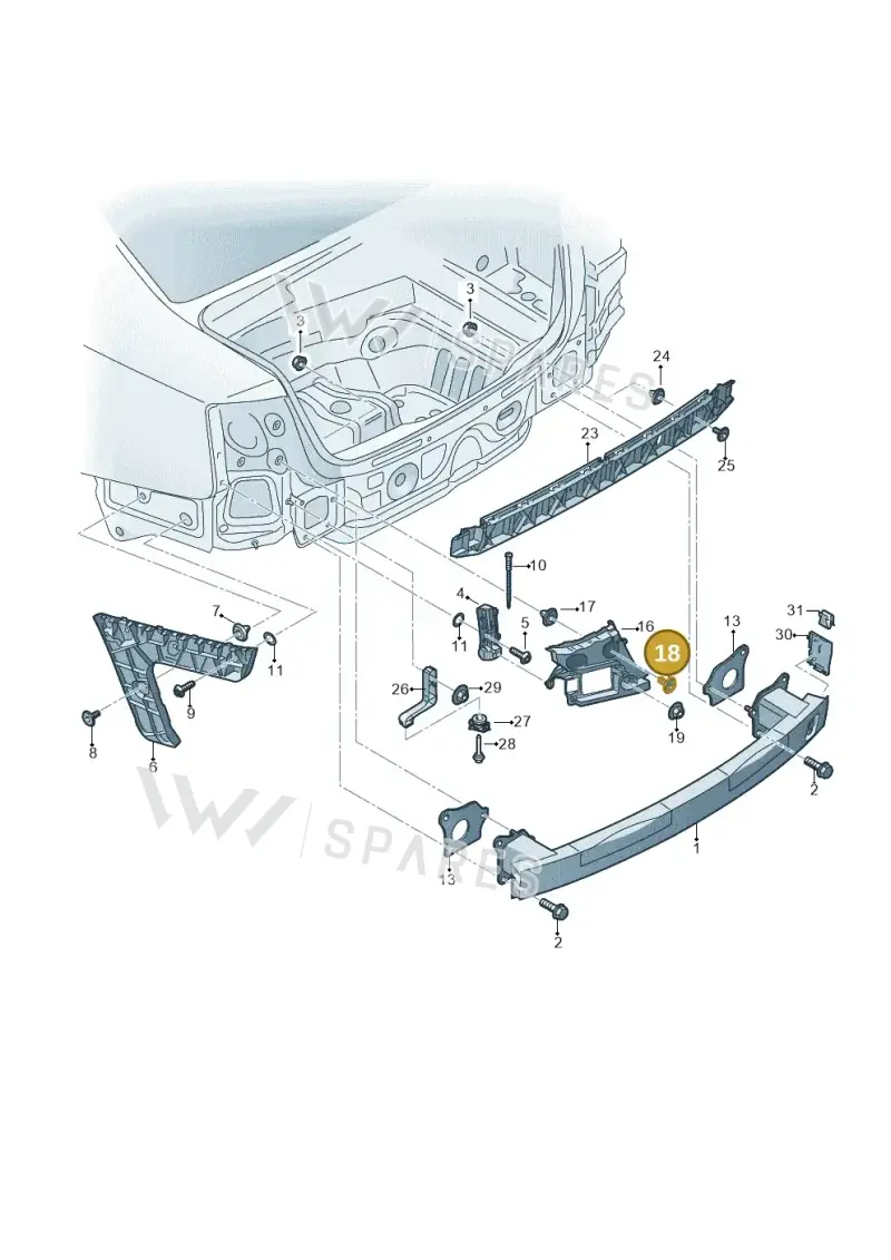4G0807932 — Audi A6 (2014-2018) diagram 798807500, position 18