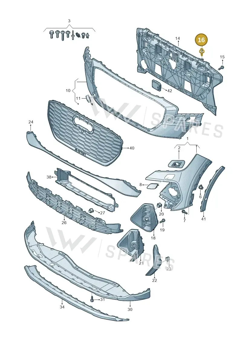 4G0807932 — Audi Q4 Sportback (2021-2025) diagram 89a807200, position 16