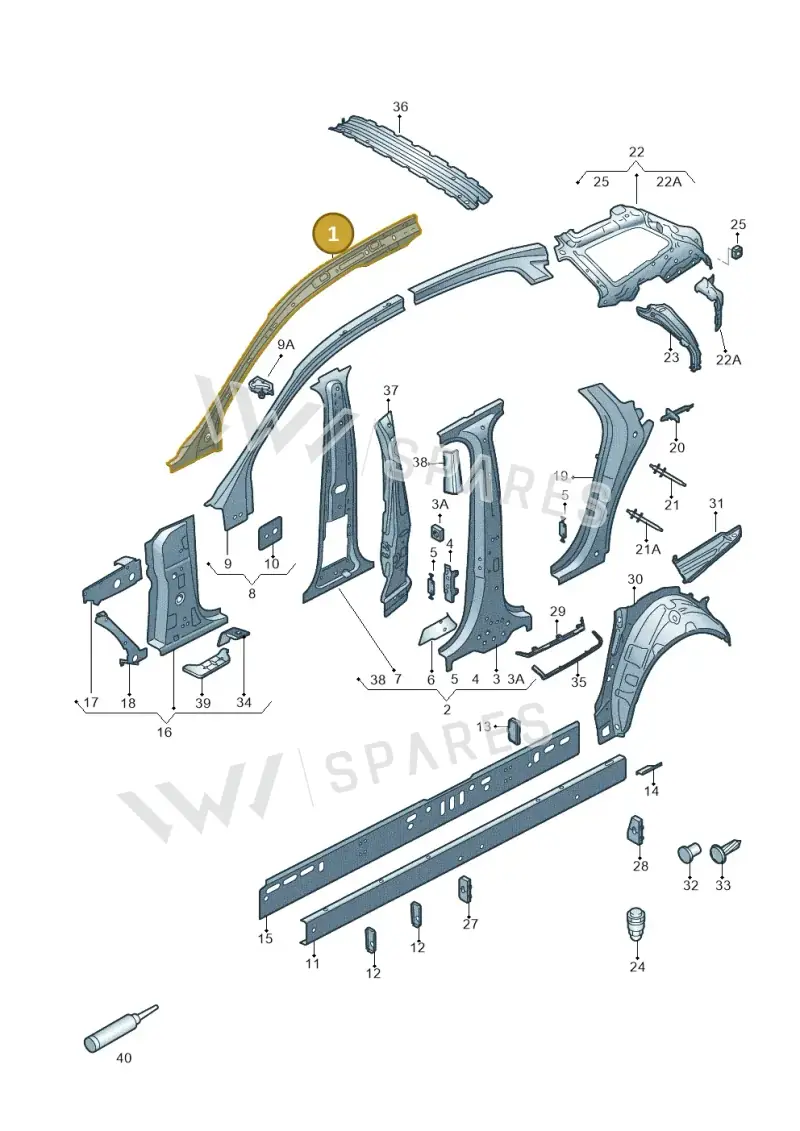 4G0810179 — Audi A6 (2014-2018) diagram 717809100, position 1