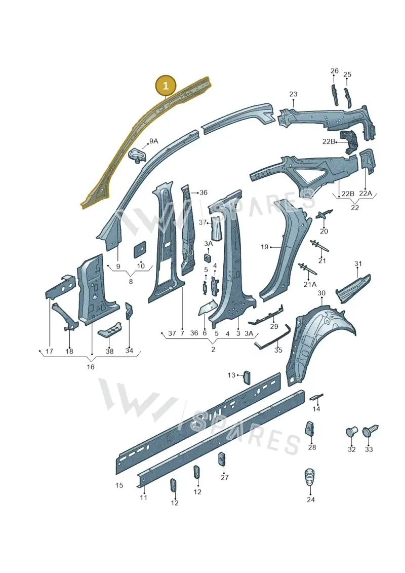 4G0810179 — Audi A6 (2014-2018) diagram 717809000, position 1