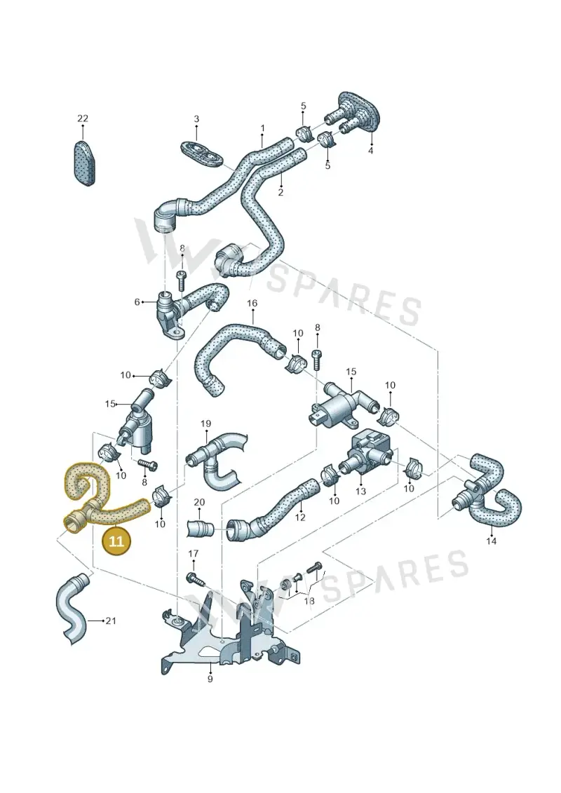 4G0819342B — Audi A6 2.0 tdi (2010-2015) diagram 717819700, position 11