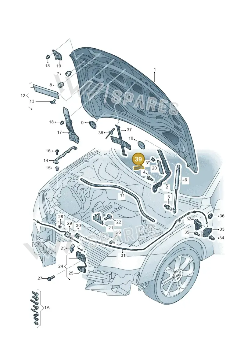 4G0823397 — Audi A7 Sportback (2014-2018) diagram 711823000, position 39