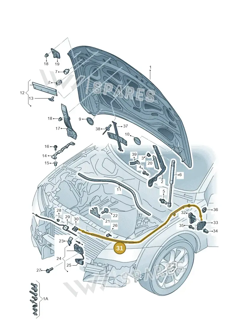 4G0823535 — Audi A7 Sportback (2014-2018) diagram 711823000, position 31