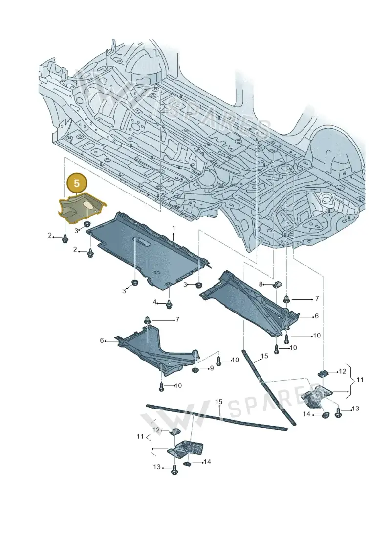 4G0825202B — Audi RS6 Avant (2013-2018) diagram 758825000, position 5
