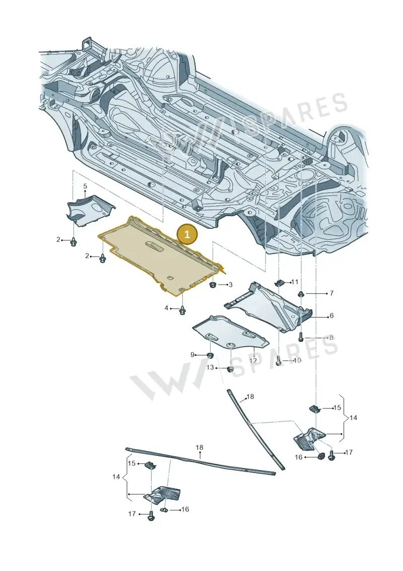 4G0825207F — Audi A6 Avant (2012-2018) diagram 711825000, position 1
