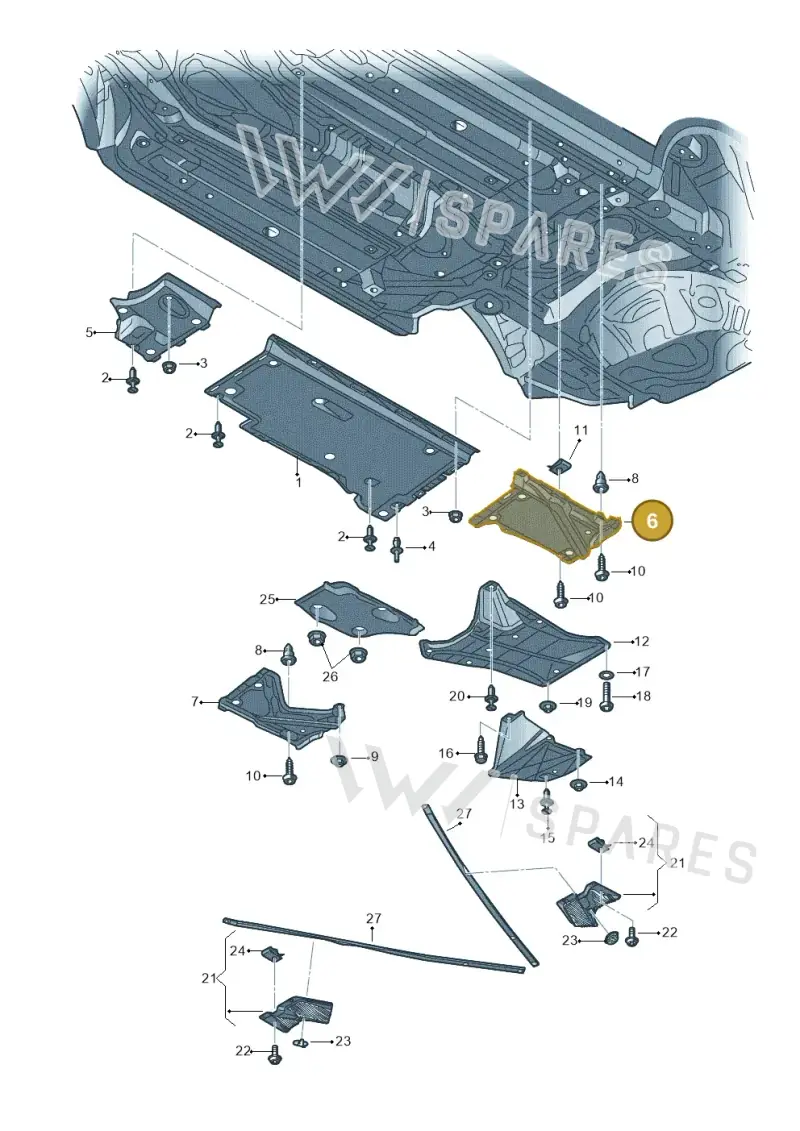 4G0825215F — Audi A6 (2014-2018) diagram 717825000, position 6
