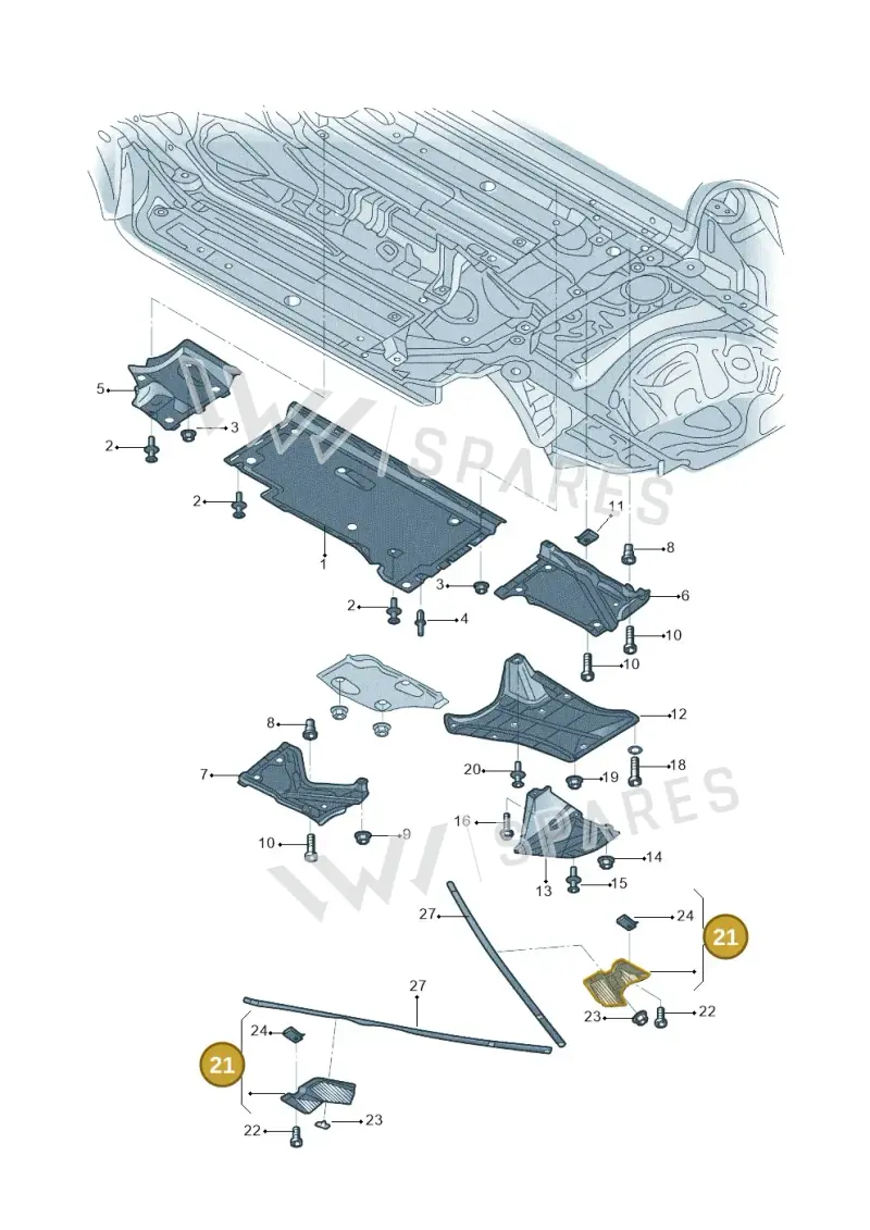 4G0825218A — Audi A6 1.8 (2015-2019) diagram 887825000, position 21