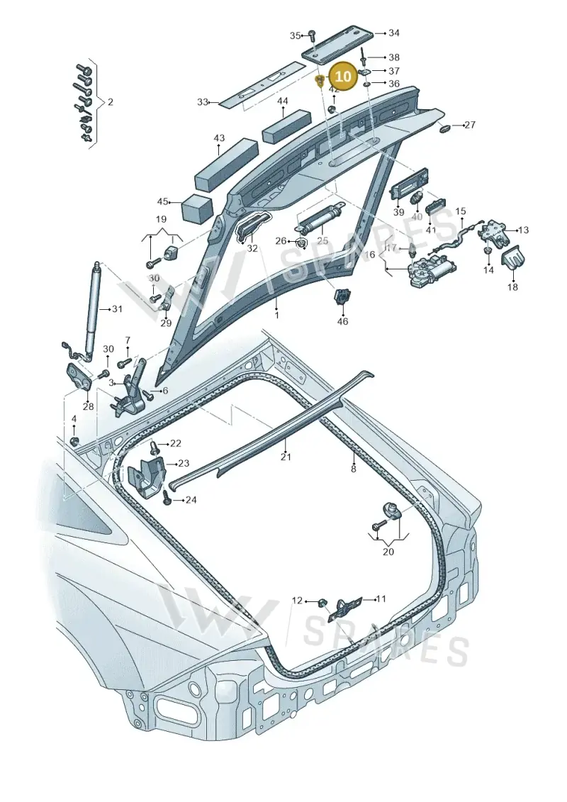 4G0827310A — Audi RS7 Sportback (2019-) diagram 435827000, position 10