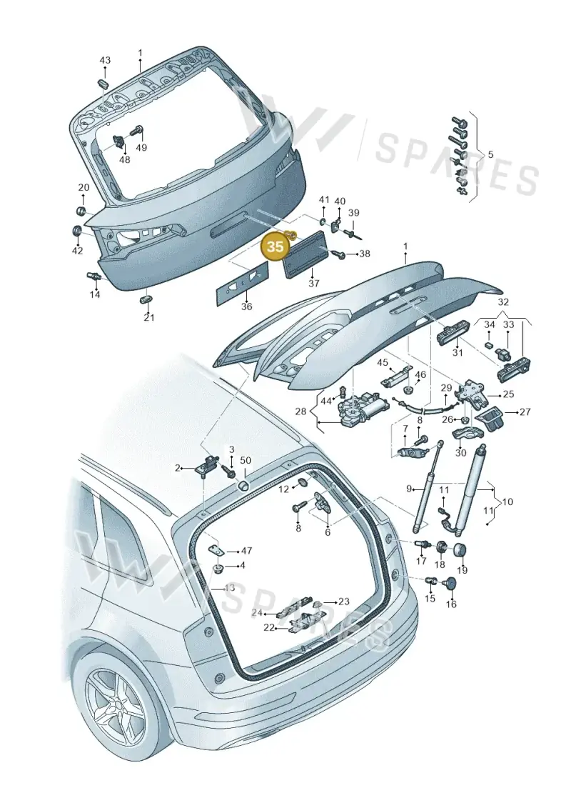 4G0827310A — Audi Q5 (2016-2020) diagram 896827000, position 35