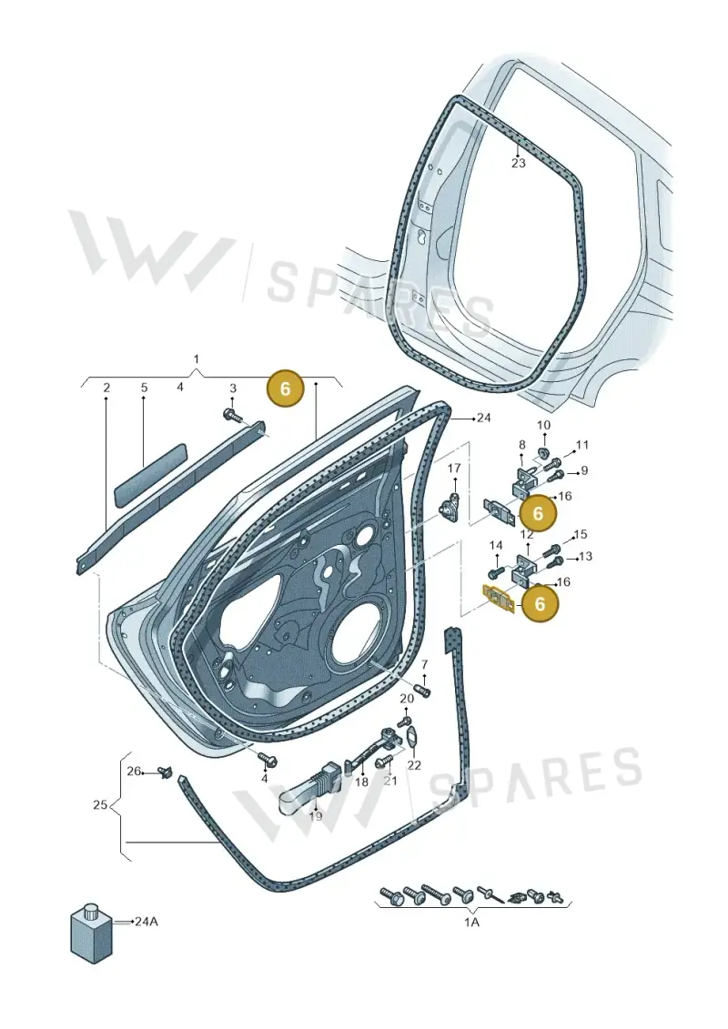 4G0831135A — Audi A6 (2014-2018) diagram 717833100, position 6