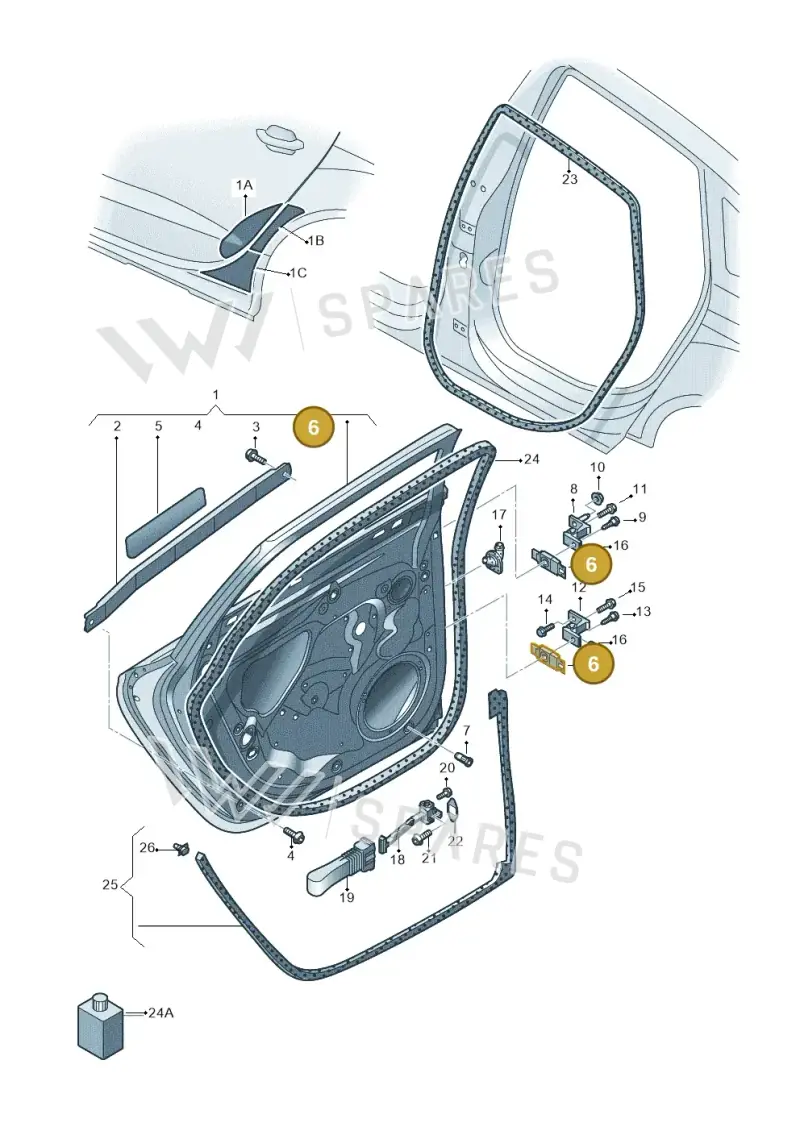 4G0831135A — Audi RS6 Avant (2013-2018) diagram 758833100, position 6