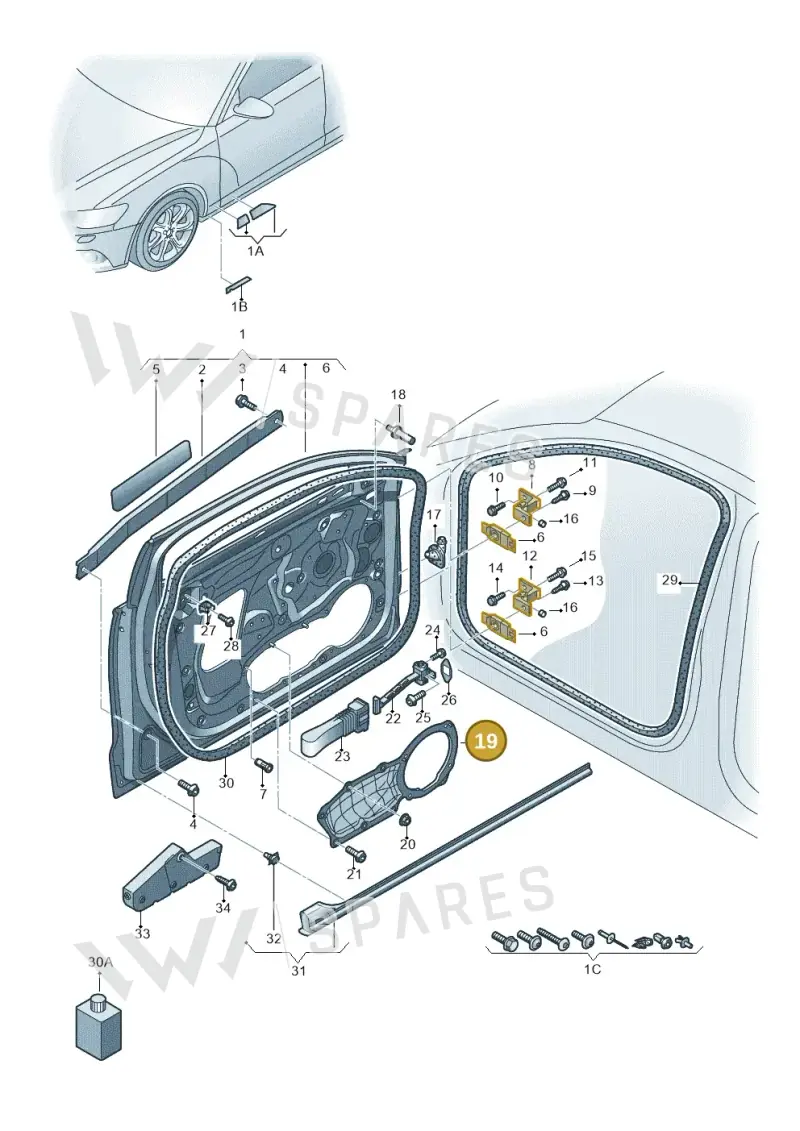 4G0837103B — Audi A6 qu. 3.0 tdi (2014-2018) diagram 717831100, position 19
