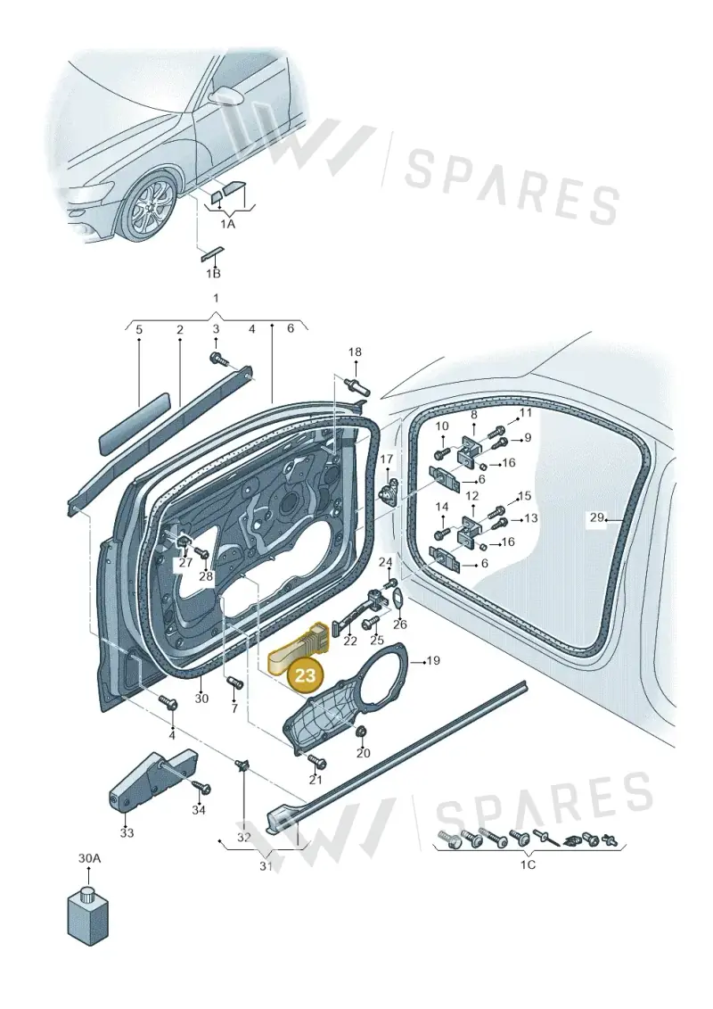 4G0837267 — Audi A6 (2014-2018) diagram 717831100, position 23
