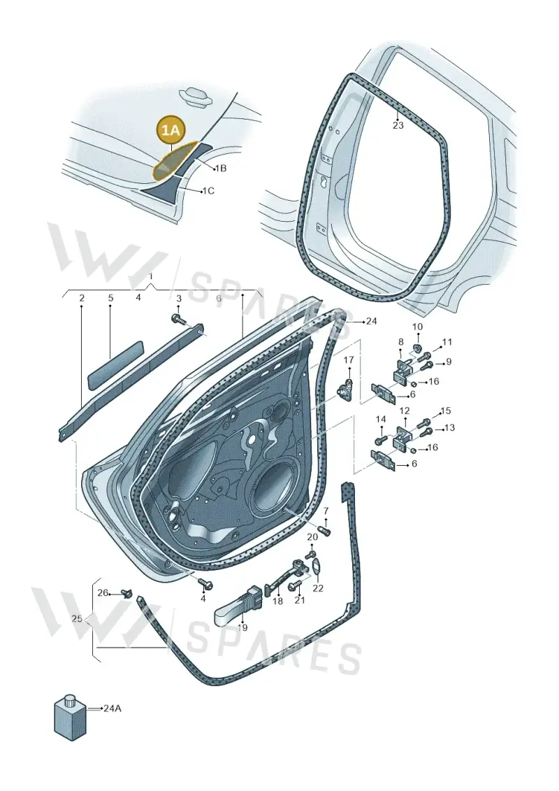 4G0839707 — Audi RS6 Avant (2013-2018) diagram 758833100, position 1A