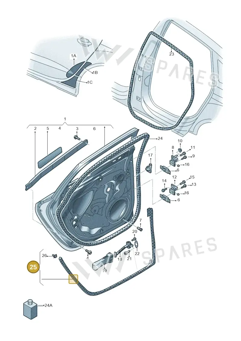 4G0839718D — Audi RS6 Avant (2013-2018) diagram 758833100, position 25