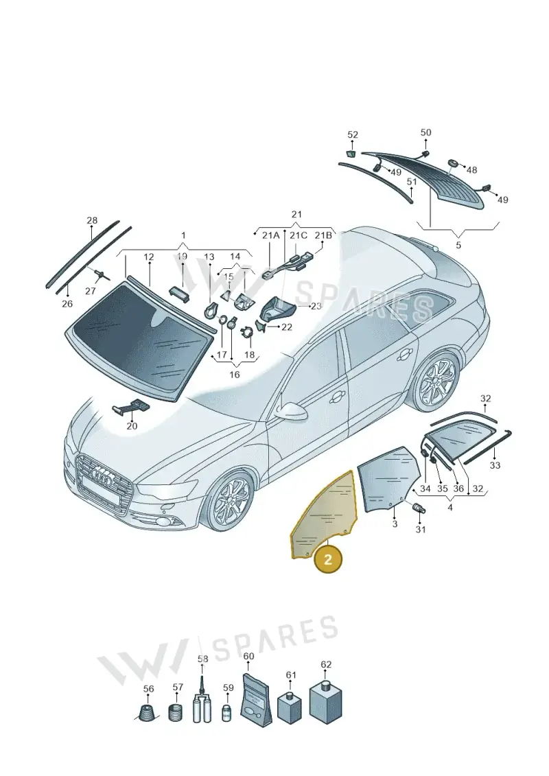 4G0845021C — Audi RS6 Avant (2013-2018) diagram 758845100, position 2