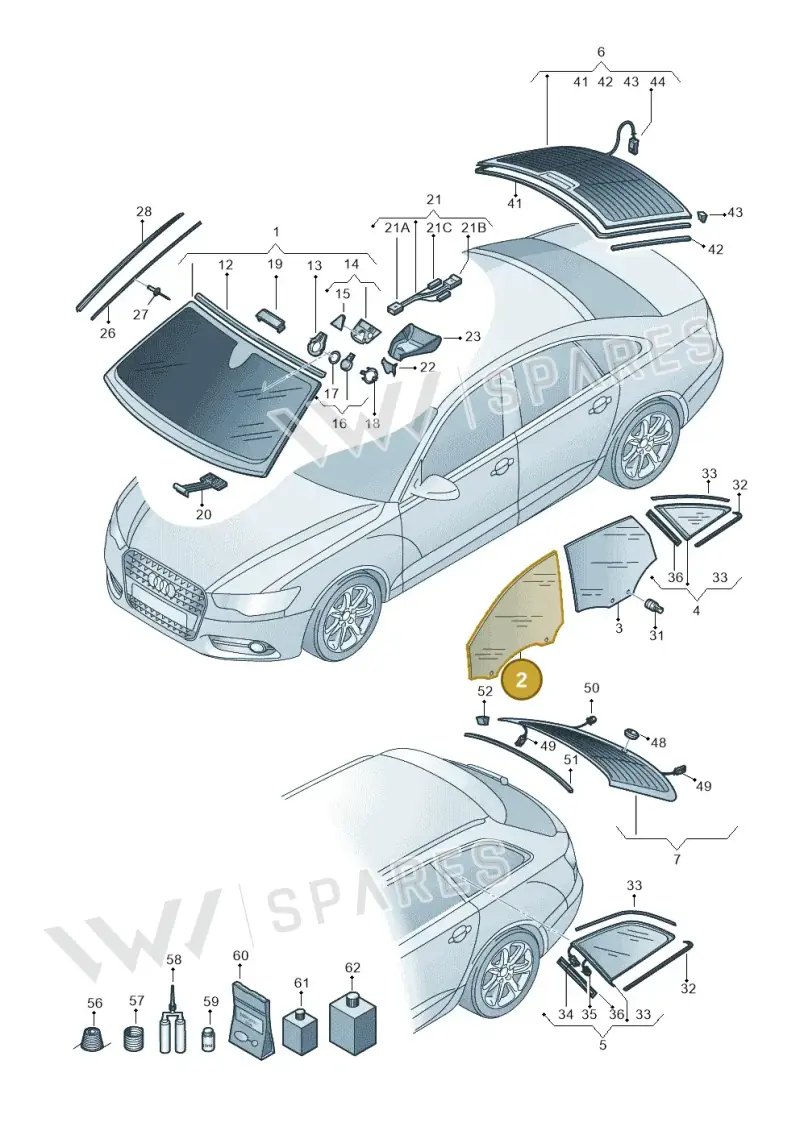 4G0845022C — Audi A6 (2014-2018) diagram 798845000, position 2